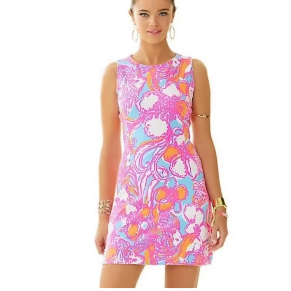 Lilly Pulitzer Pink and Orange Floral Dress
